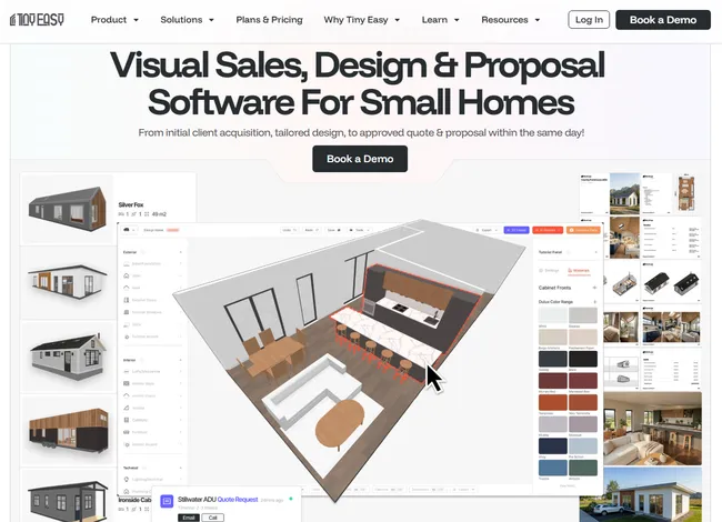 screenshot home page Tiny easy