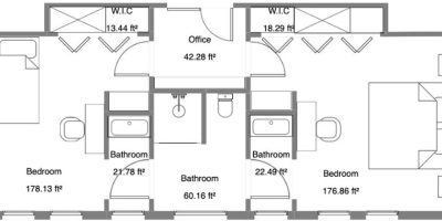 2D plan - J&J bathroom