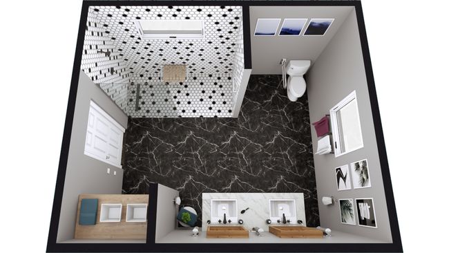 3D plan of an ADA bathroom