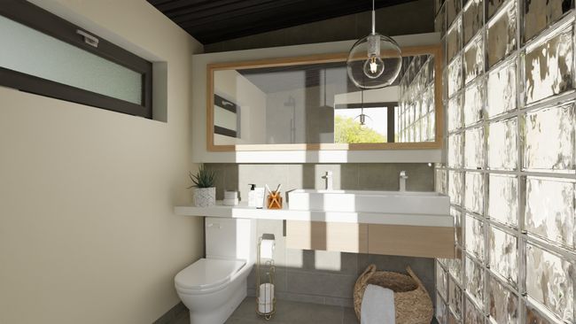 Quarter bathroom example