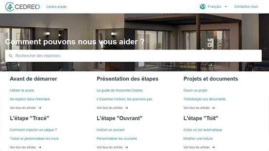 capture base de connaissance tutoriels cedreo aide en ligne