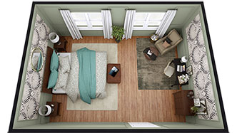 Bedroom 3d floor plan