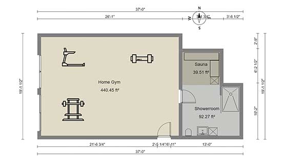 Home gym floor plan design new arrivals