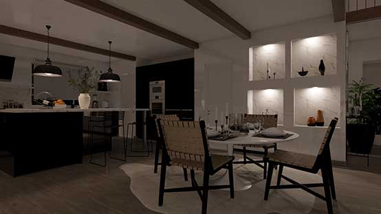 3D rendering - accent lighting