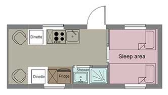 2D RV floor plan