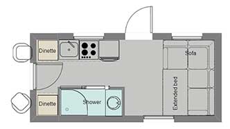 2D rv floor plan