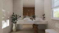 salle de bain blanche maison moderne