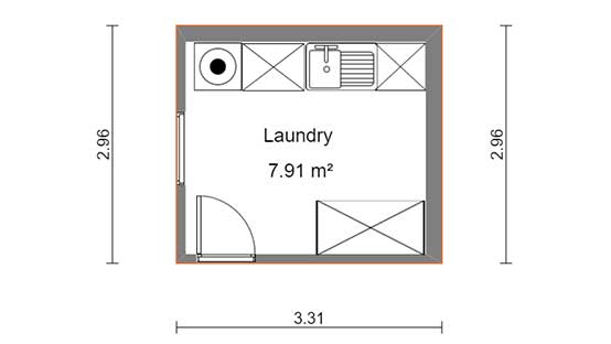 2D laundry layout