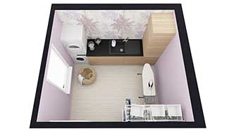 3D laundry floor plan