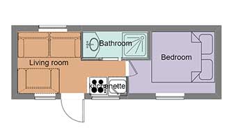 2D Travel Trailer Floor Plan