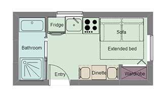 2D travel trailer plan