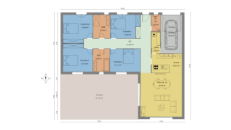 plan maison 4 chambres