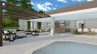 outdoor patio with pool