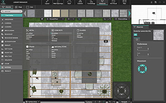 screenshot: patio materials