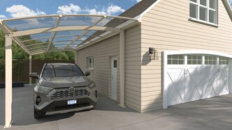 Detached Garage with Carport designed with Cedreo
