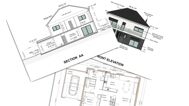 All your plans in one place cross section elevation plans