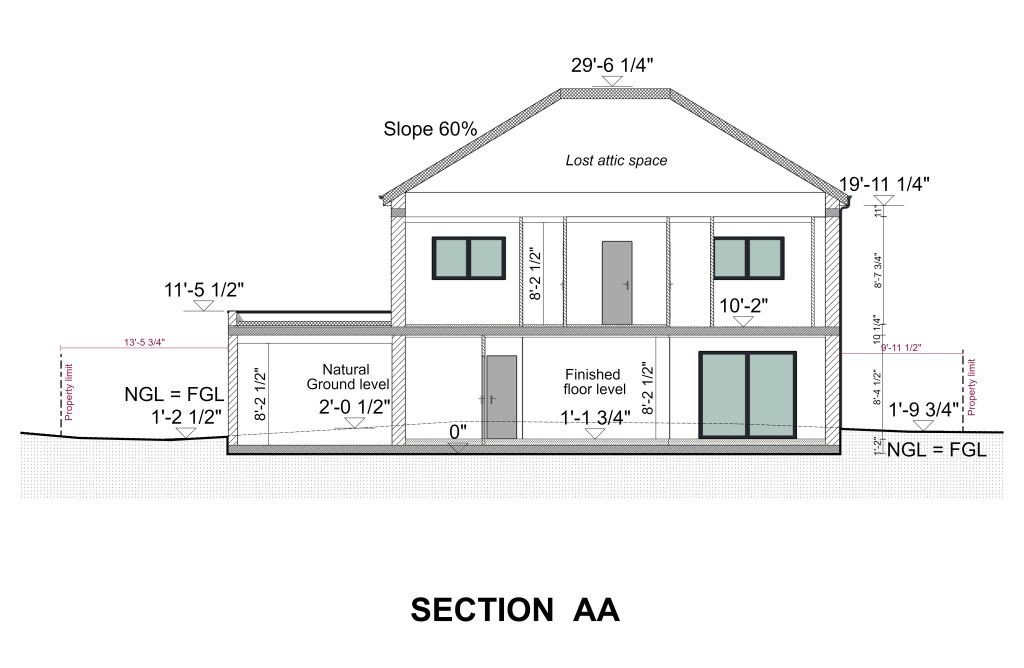 Cross section plan with Cedreo