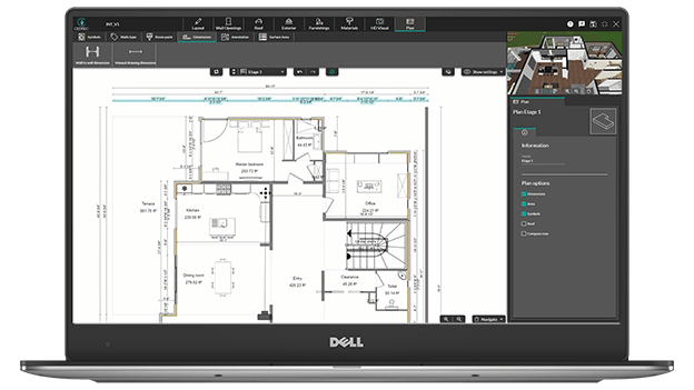 Screenshot Cedreo detailed floor plan