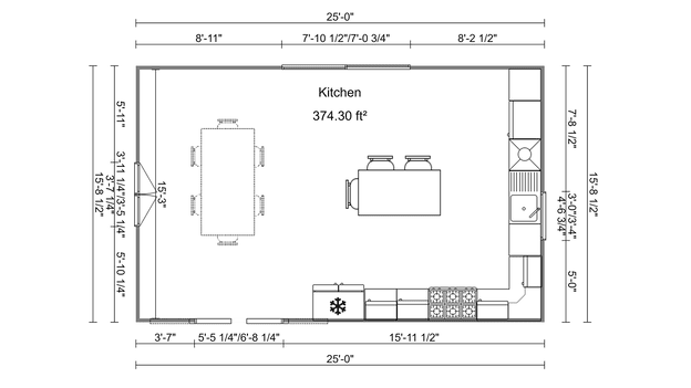 Kitchen remodel 2D floorplan