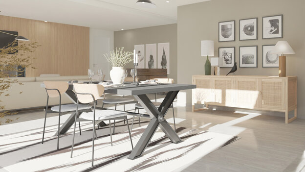 Dining room designed with Cedreo