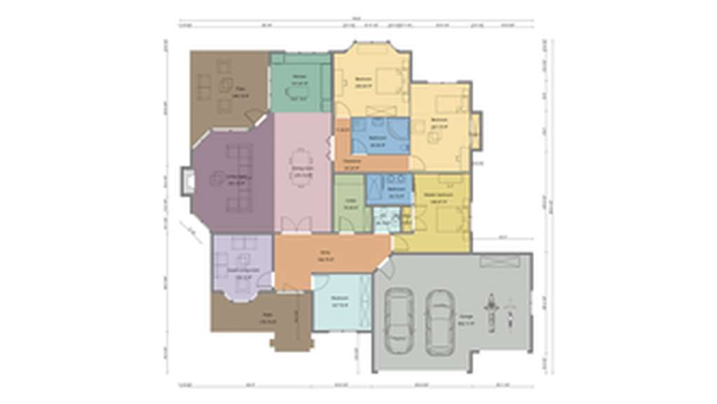 Modern floor plan designed with Cedreo
