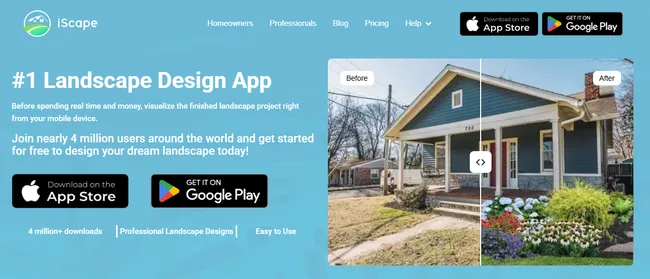 screenshot home page iscape