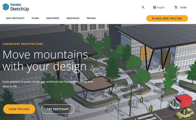 screenshot home page sketchup landscape