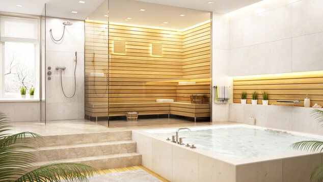 bathroom with steam shower example