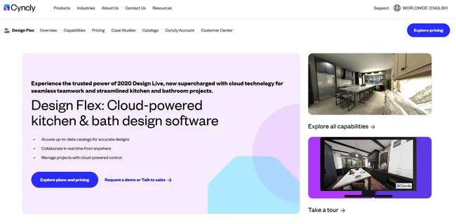 screenshot home page Cyncly Design Flex
