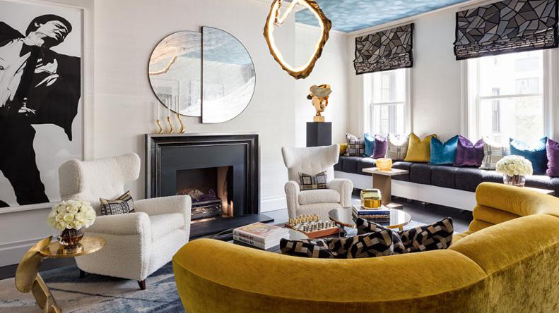 Hollywood glam living room example