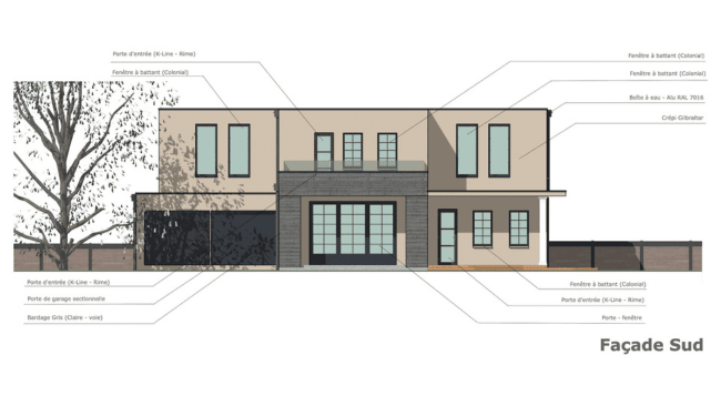 plan de façade créé avec Contemporary Style Design