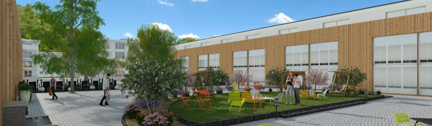 3D render of a commercial building