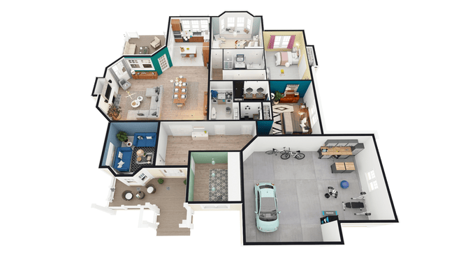 3D floor plan example