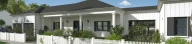 3D render of a Ranch house designed by Cedreo