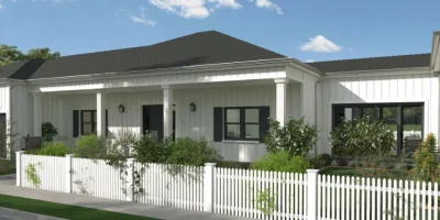 3D render of a Ranch house designed by Cedreo