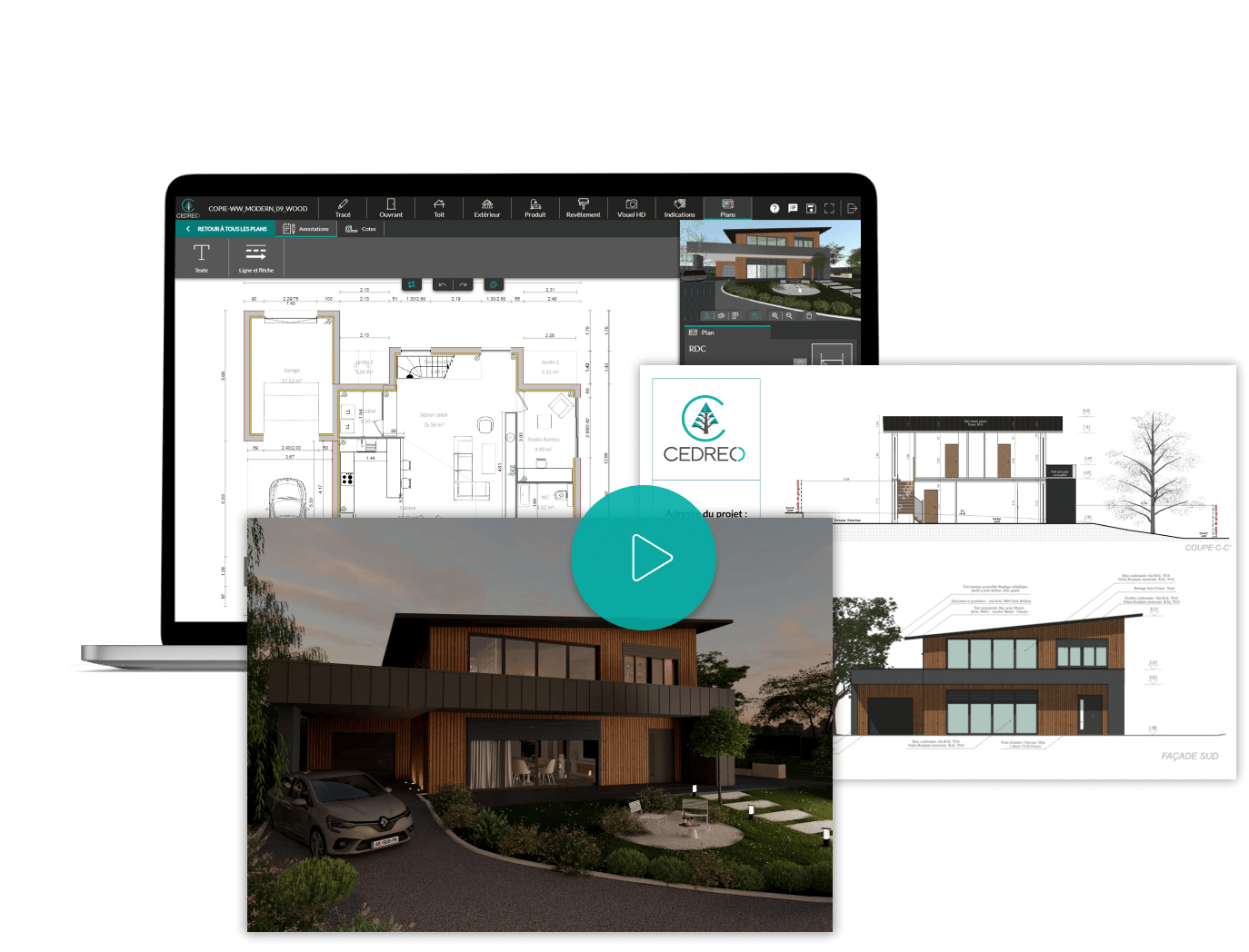 Software Home Design 3D Interior Exterior Cedreo