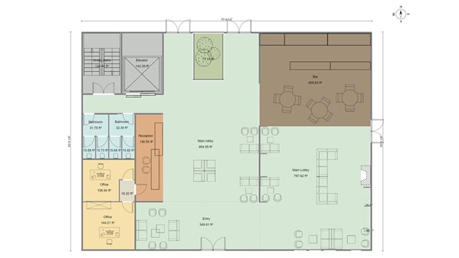 Hotel floor plan example