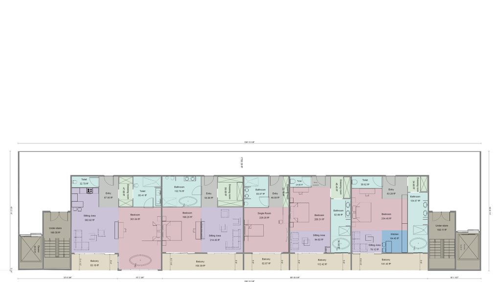 Hotel Motel 2D floor plan