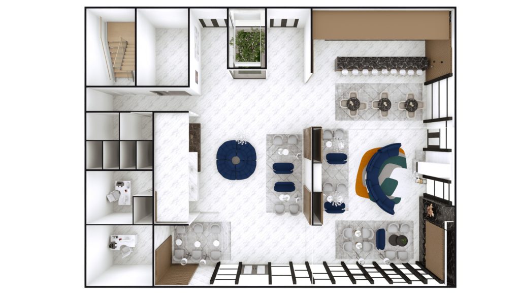 3D hotel floor plan