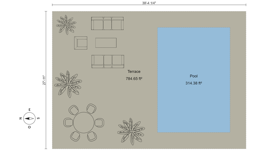 hotel pool floor plan