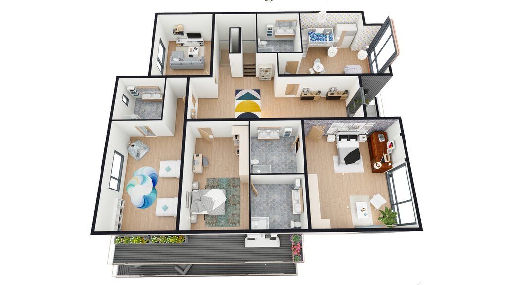 Int_V1_v2_3D Plan Second Floor