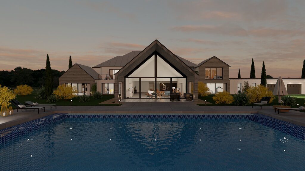 WW_Modern_06_v2_Front Facade 1 Night