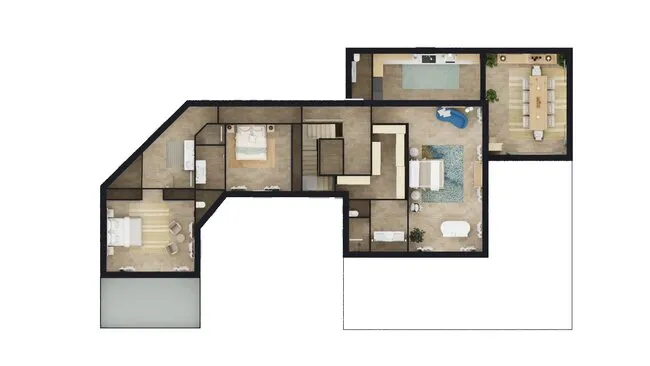 Plan 3D par Caroline Auger réalisé avec Cedreo