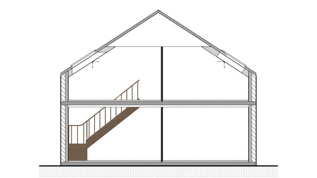 Plan de coupe combles aménagés