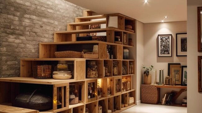 storage in a basement