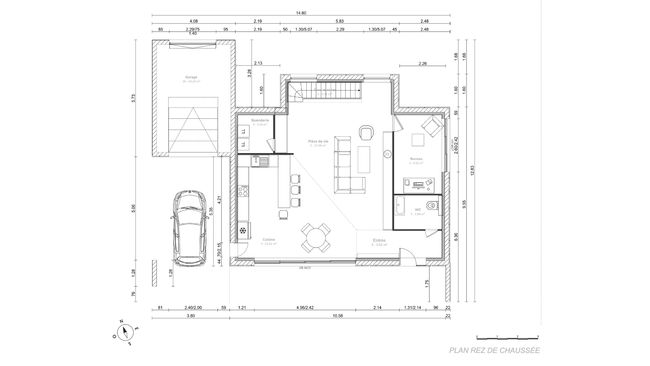 Plan 2D rez de chaussé