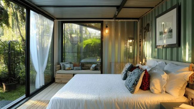 Chic interior container home example