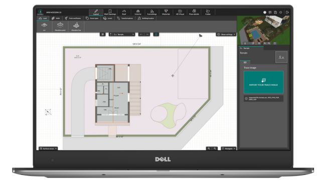 Landscape site plan screenshot Cedreo