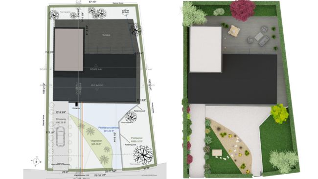 2D and 3D site plan by Cedreo