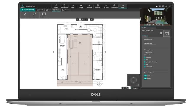 UI shot Cedreo 2D floor plan